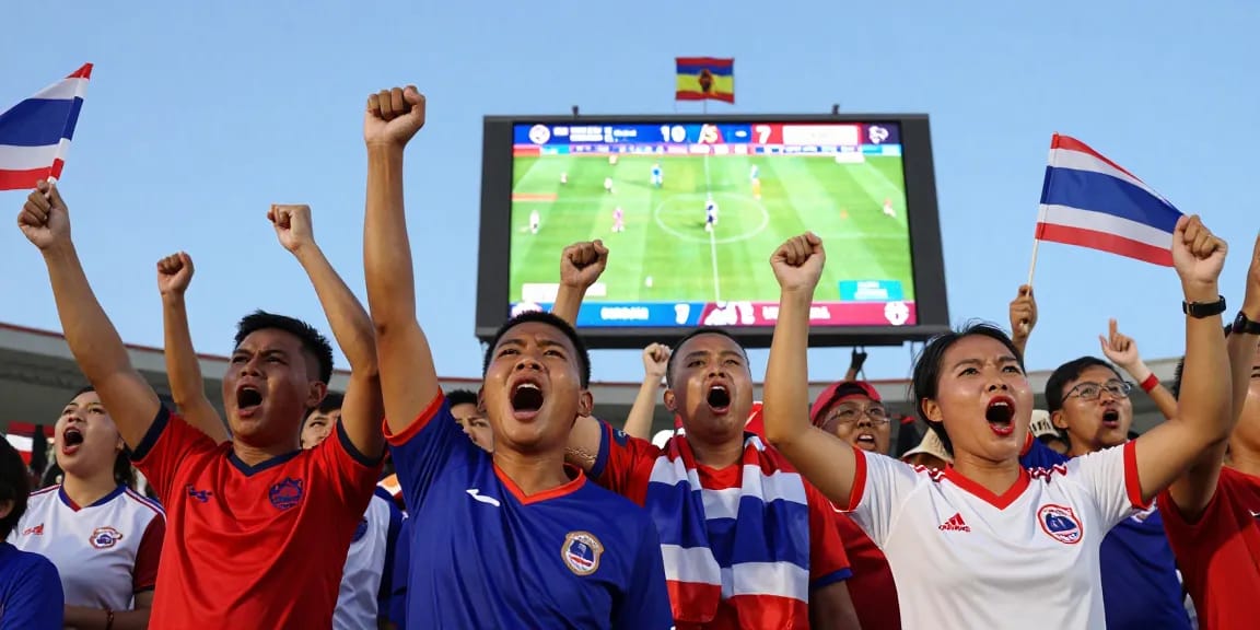 แฟนบอลชาวไทยเชียร์ฟุตบอลโลกนัดชิง ราคาบอลโลกนัดชิง พร้อมทีมชาติในสนาม