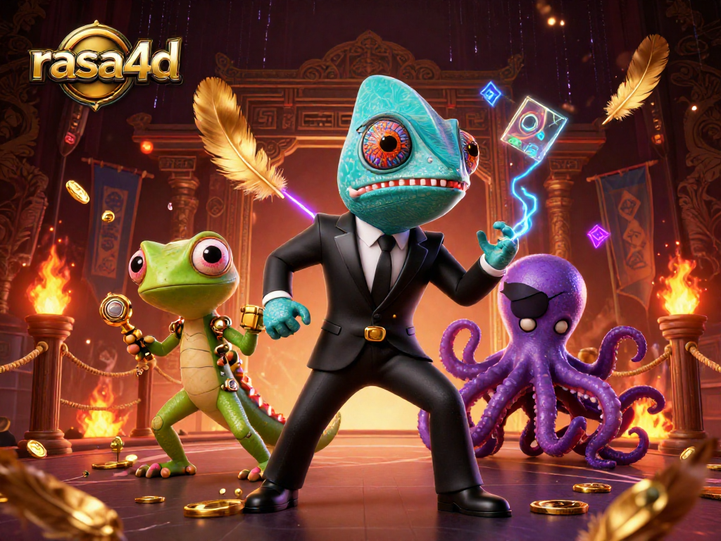 Mengunjungi rasa4d dengan agen rahasia chameleon yang berubah warna dan gecko berteknologi tinggi dalam sebuah arena taruhan.