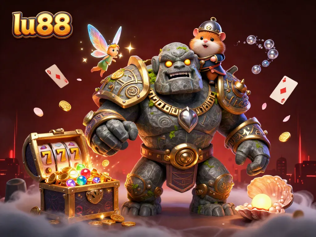 Experience thrilling gameplay at lu 88 with a vibrant casino scene featuring magical characters and rich rewards.