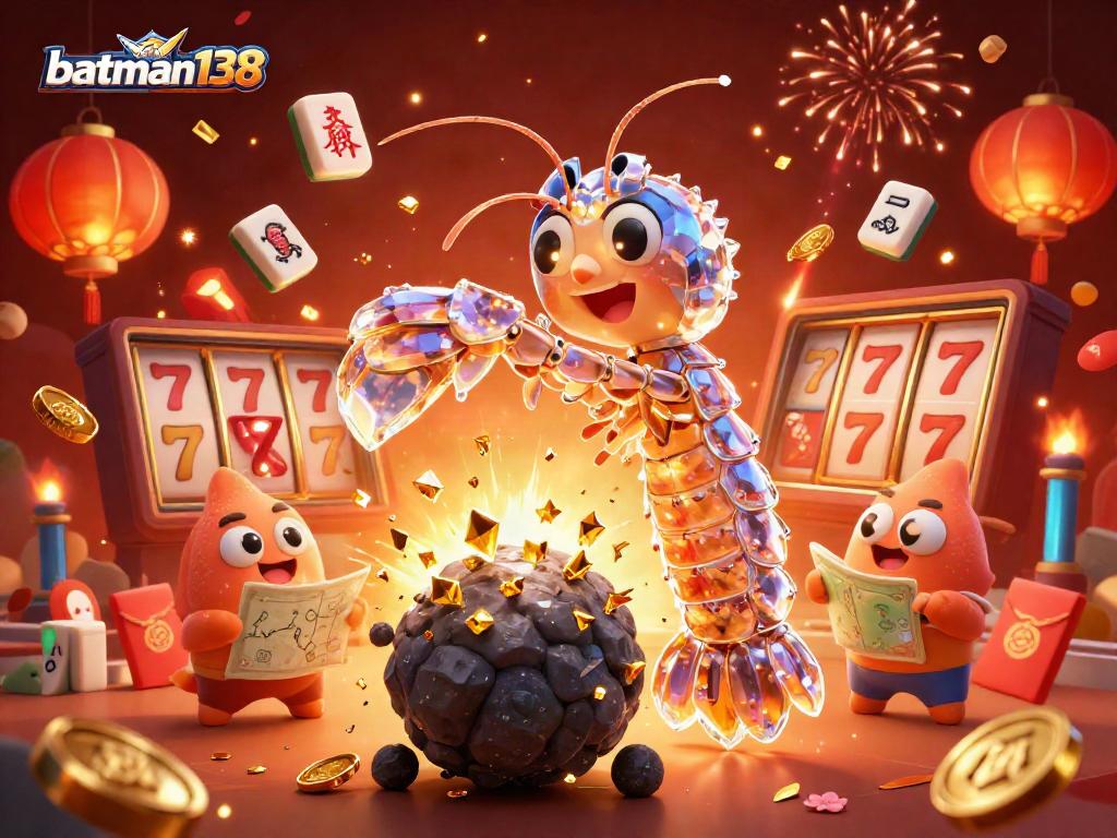 Experience thrilling gameplay at batman138 with vibrant casino characters and elements in a dynamic, festive setting.