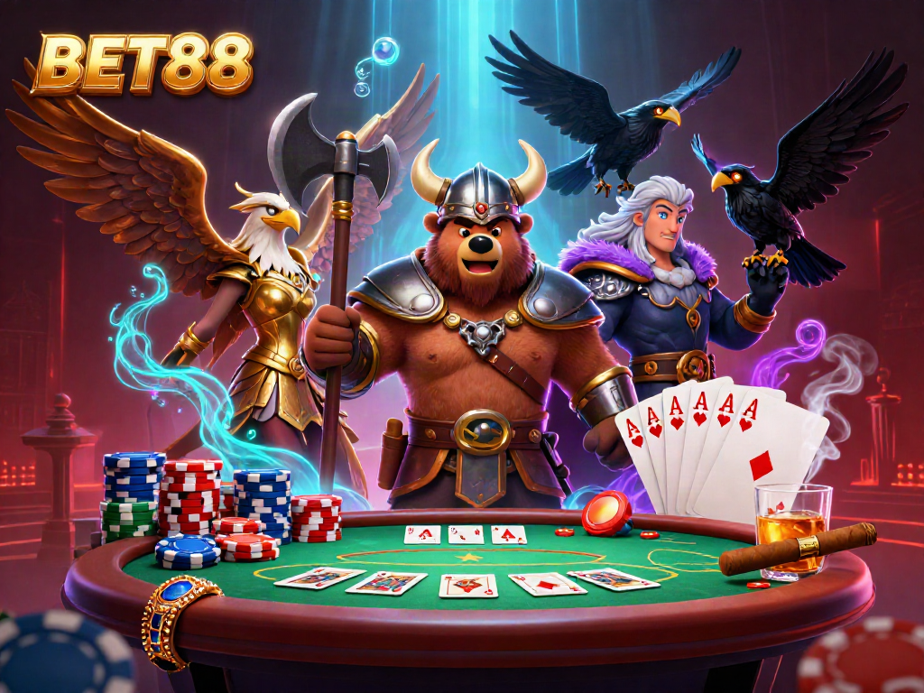 Trải nghiệm cá cược tại BET88 với hình ảnh sống động từ Viking và Valkyrie.