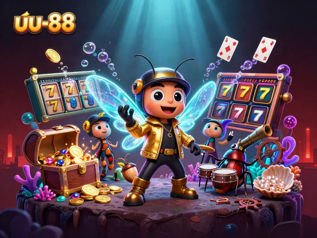 Spin with excitement at uu-88, featuring a vibrant casino scene bursting with energy.
