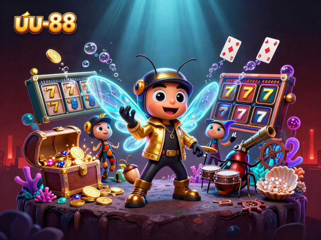 Spin with excitement at uu-88, featuring a vibrant casino scene bursting with energy.