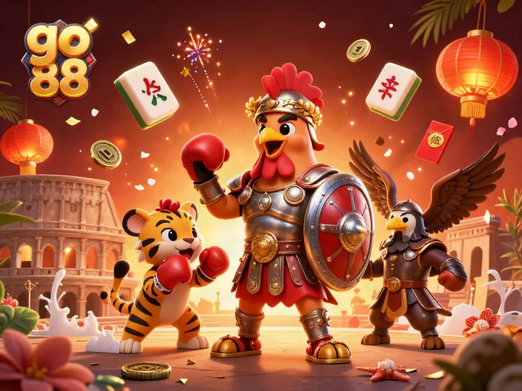 Engage in thrilling gaming adventures with go 88 at the lively online casino featuring vibrant characters and dynamic elements.