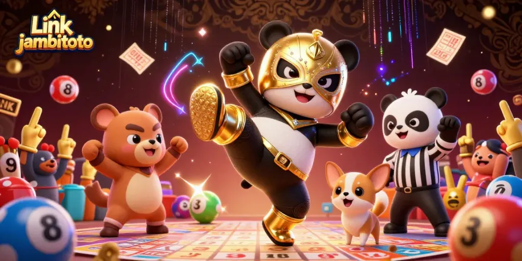 Enjoy thrilling gameplay at Link jambitoto with dynamic lottery action featuring cheerful cartoon characters.