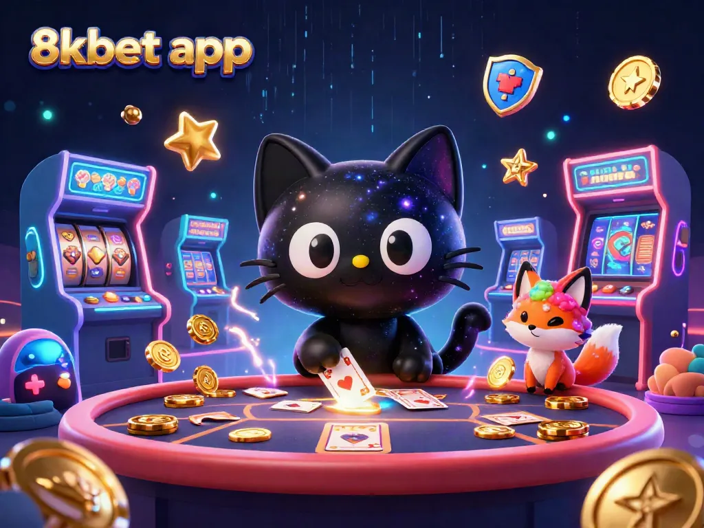 Experience thrilling gaming adventures with the 8xbet app, showcased in a vibrant cosmic casino.