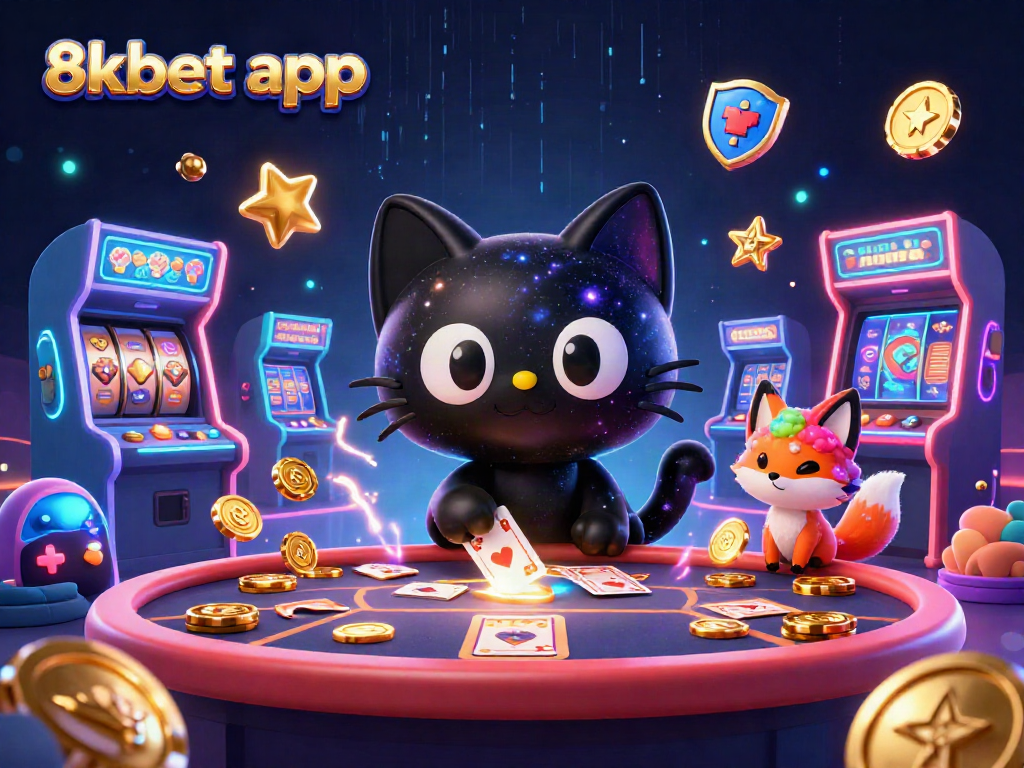 Experience thrilling gaming adventures with the 8xbet app, showcased in a vibrant cosmic casino.