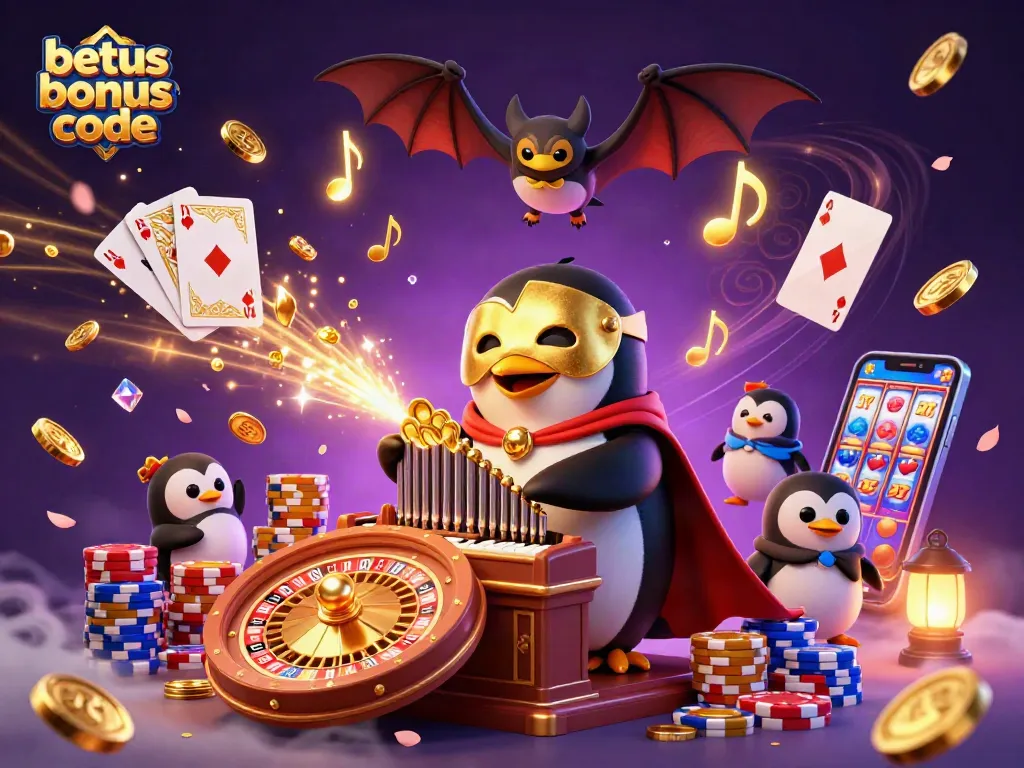 Experience excitement with betus bonus code in a vibrant casino scene featuring joyful characters and dynamic game elements.