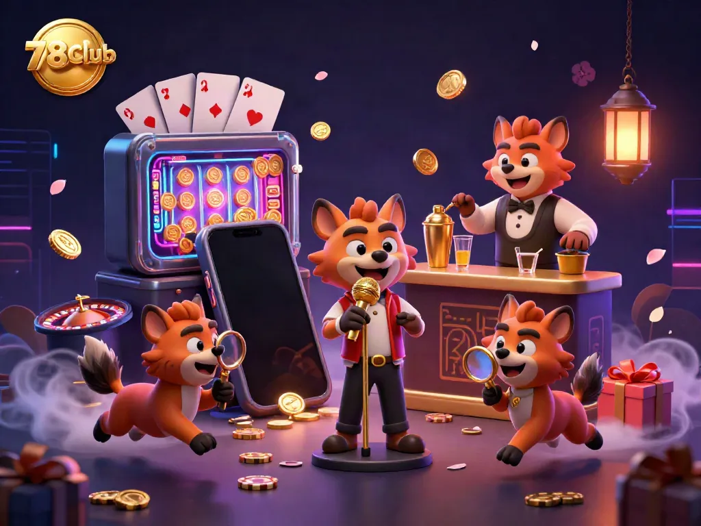 Engage with the vibrant atmosphere of 789Club, showcasing cartoon hyenas in a comedy casino scene full of color and action.