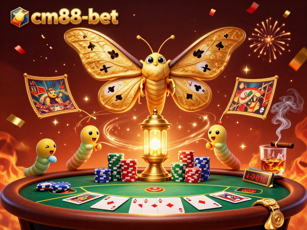 Experience thrilling gameplay with cm88-bet as golden casino scenes unfold in a vibrant, detailed illustration.