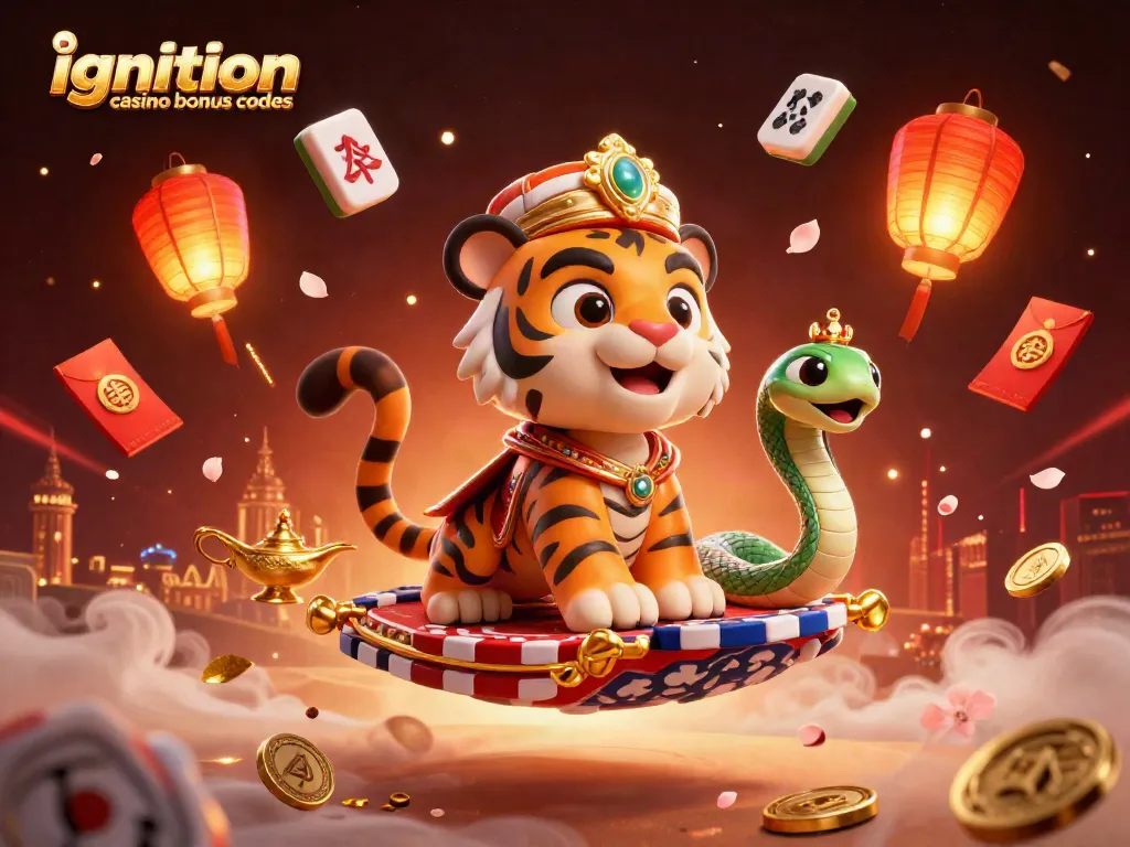 Experience excitement with ignition casino bonus codes in a vibrant casino-themed illustration.