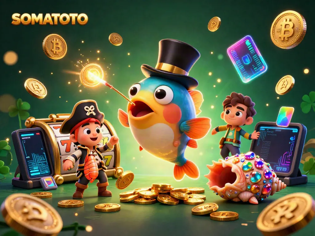 Engage with SOMATOTO's vibrant casino adventure with a treasure-filled sea scene.