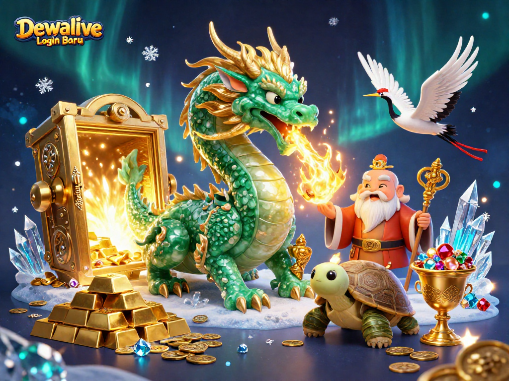 Engage with Dewalive Login Baru in an exciting virtual casino adventure surrounded by mesmerizing characters.
