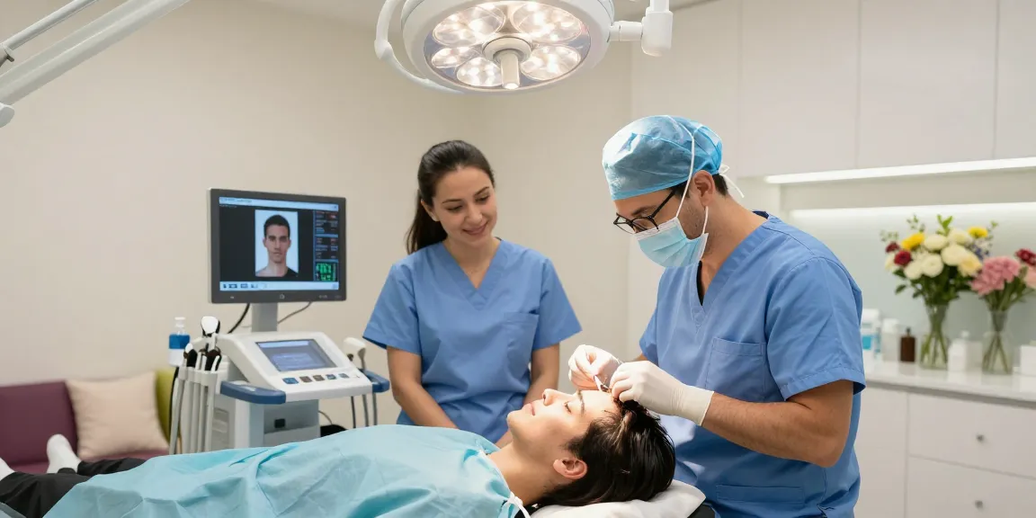 hair transplant istanbul being performed by skilled surgeon in a modern clinic.