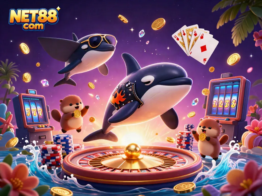 Experience thrilling action at NET88 com with dynamic characters and vibrant casino elements.