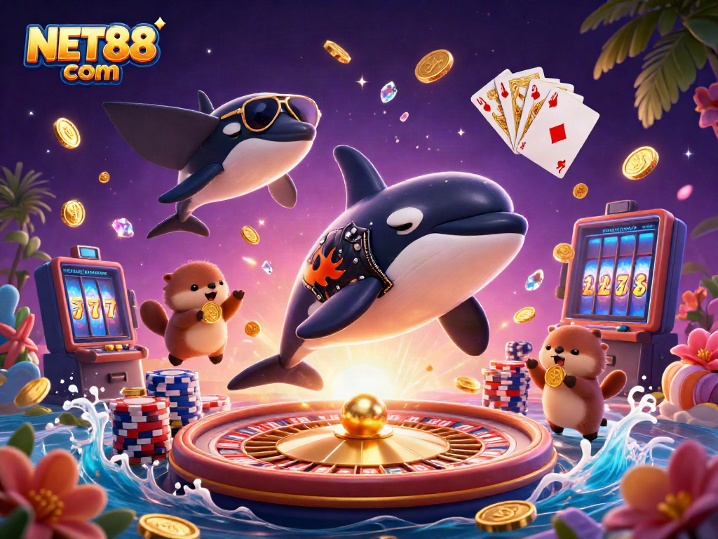Experience thrilling action at NET88 com with dynamic characters and vibrant casino elements.