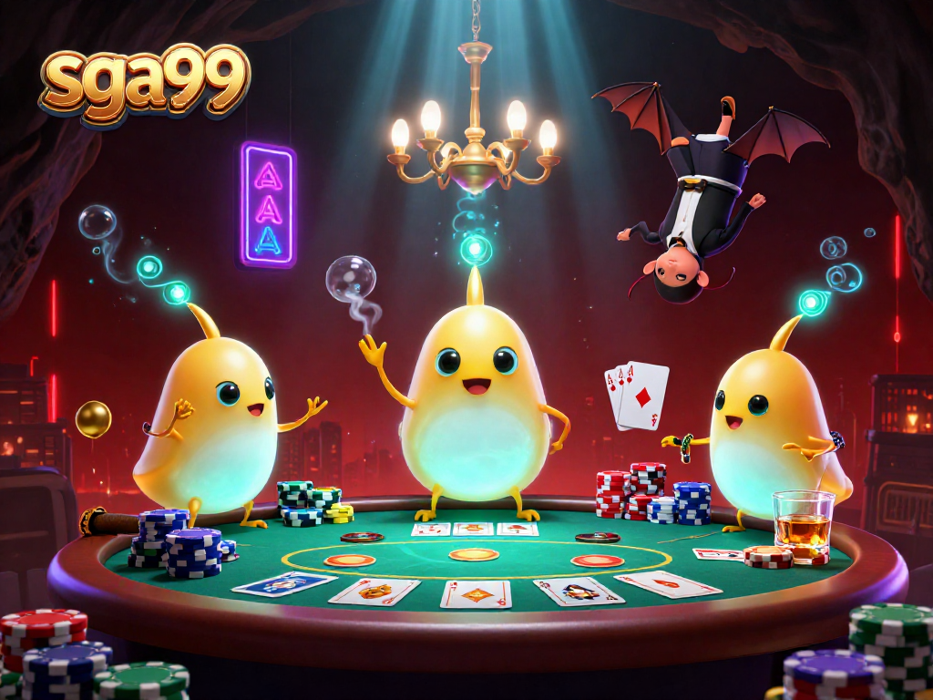 Experience the thrill of sga99 at our vibrant cave casino with glowworms and a bat dealer.