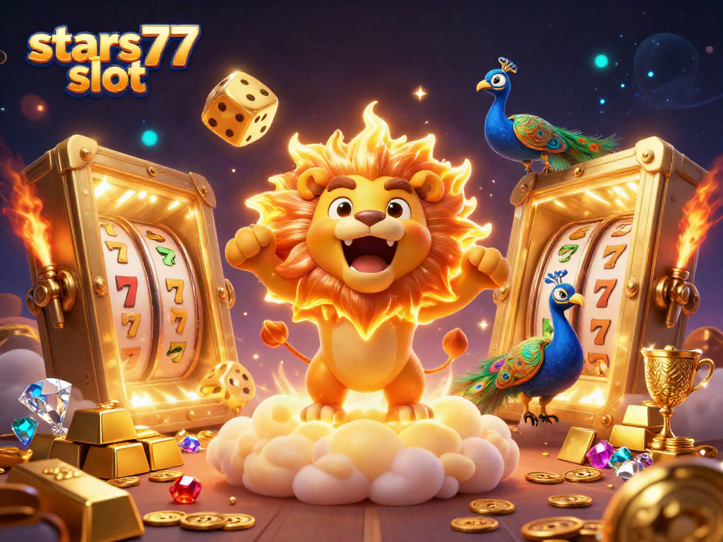 Rasakan keseruan dengan permainan stars77 slot pada ilustrasi 3D yang megah, penuh dengan harta berkilauan.