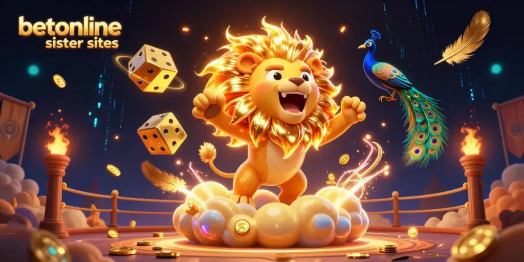 Experience the thrill of betonline sister sites with dynamic 3D casino imagery showcasing adventure and excitement.